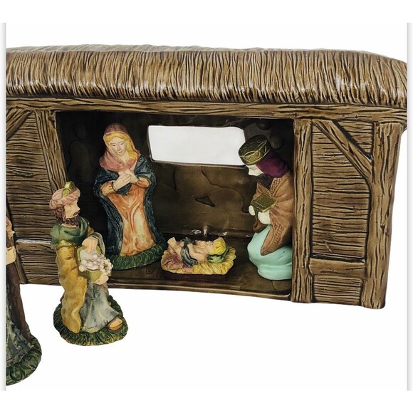 Ceramic Nativity Set- No Brand- Heavy Made‎ Pieces - Picture 4 of 6